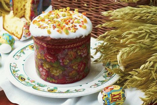 Photo gâteau de Pâques sur les jaunes