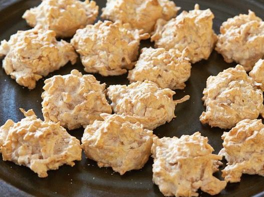 Biscuits Macaron avec noix de coco frites