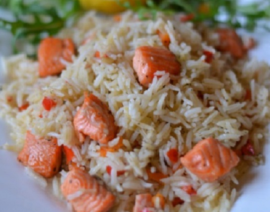 Pilaf au saumon