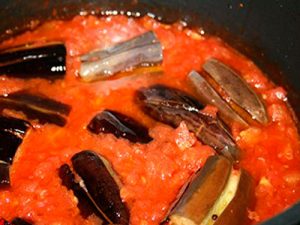 Polenta aux aubergines