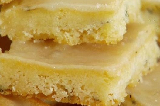 Barres de citron au thym