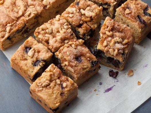 Gâteau au café aux myrtilles