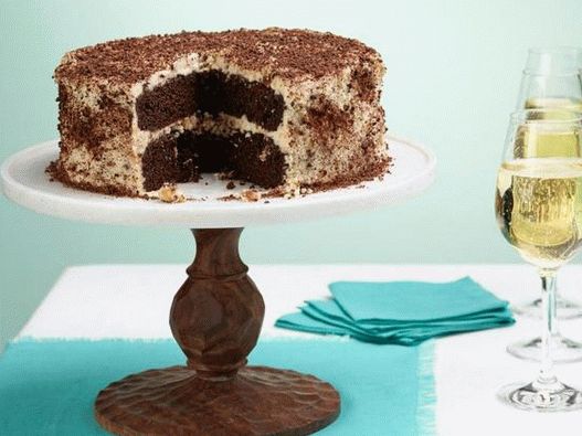 Photo du plat - Gâteau au chocolat avec crème au fromage blanc et noix au caramel