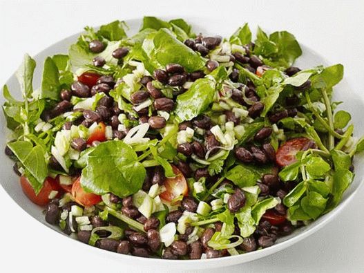 Photo - Salade de haricots noirs au cresson