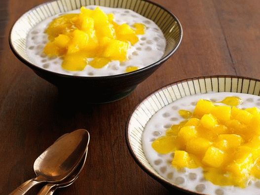 Photo de pouding au tapioca à la noix de coco