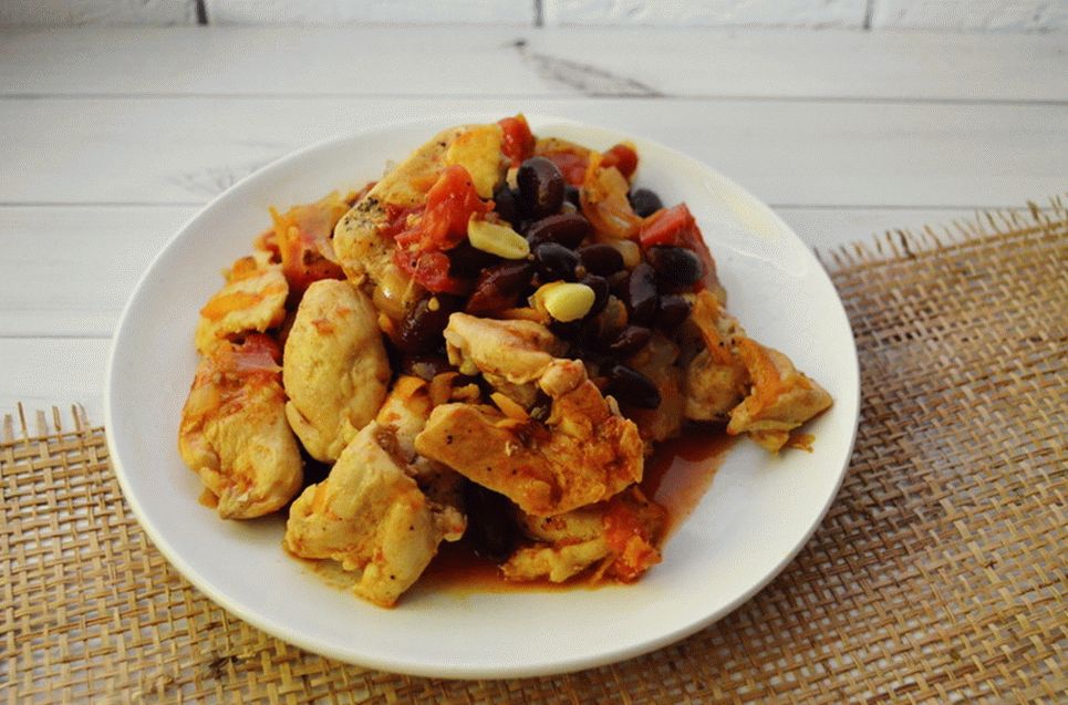 Ragoût de poulet aux haricots