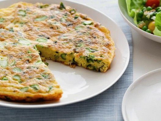 Frittata au fromage et aux asperges