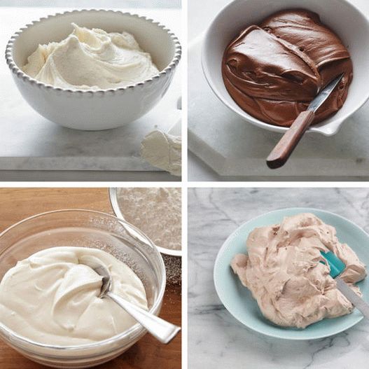 Recettes de photos pour les crèmes et les glaçures
