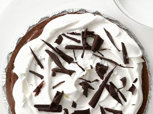 Photo - Gâteau au chocolat avec sable et crème fouettée