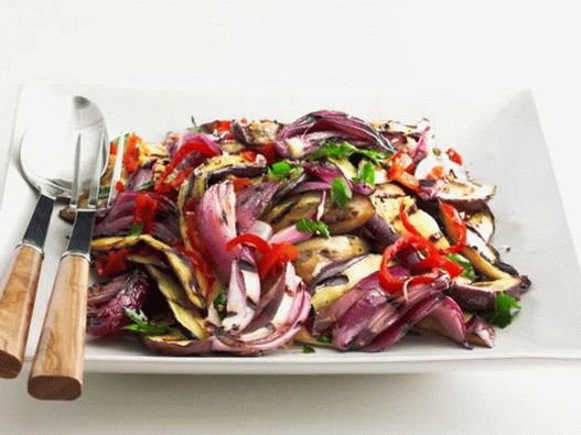 Photo du plat - Salade d'aubergines grillées au piment cerise