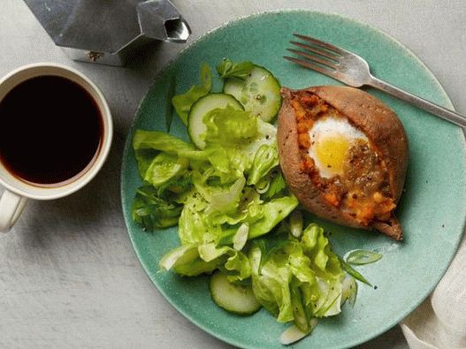 Patate double cuite au petit déjeuner