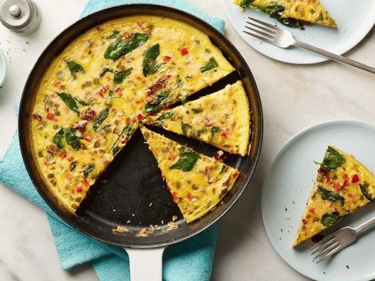 Frit avec des légumes pour le petit déjeuner