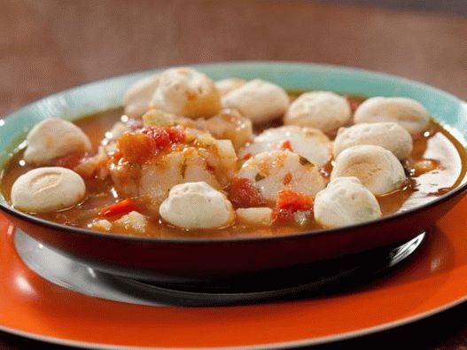 Photo Soupe de pêche à la morue et pétoncles