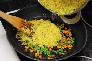 Riz aux pois verts
