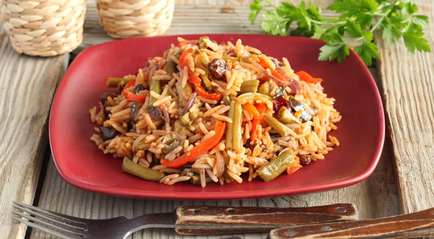 Riz aux haricots verts