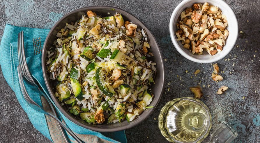 Salade de riz aux courgettes