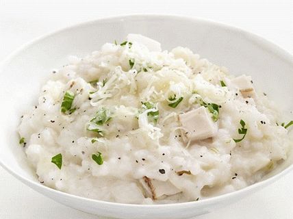 Photo de risotto au fromage et poulet