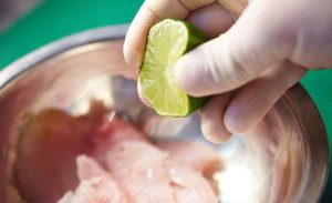 Ceviche de filet de poisson blanc