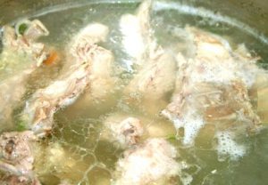 Soupe aux épinards et aux choux