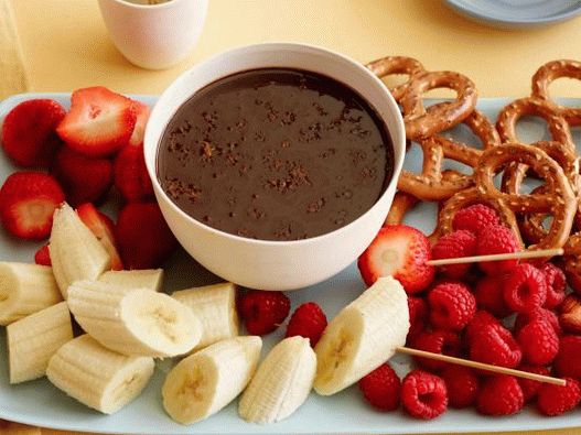 Photo fondue au chocolat et à l'orange