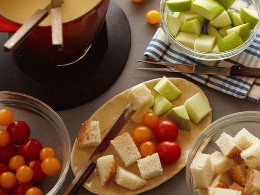 Photo fondue au fromage au vin blanc