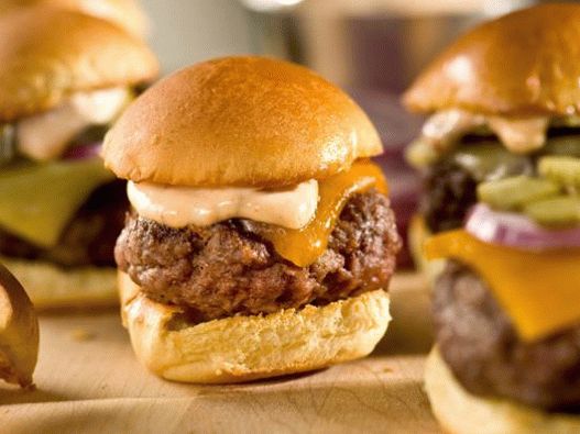 Burgers Photo Slider avec Mayonnaise Épicée