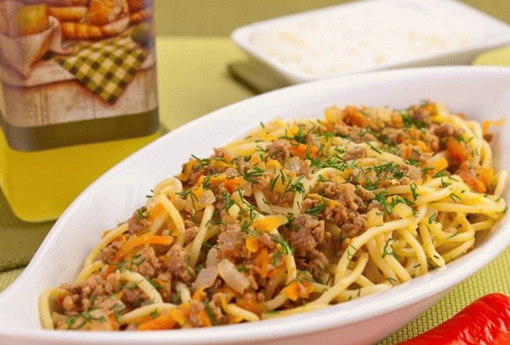 Spaghetti à la viande hachée