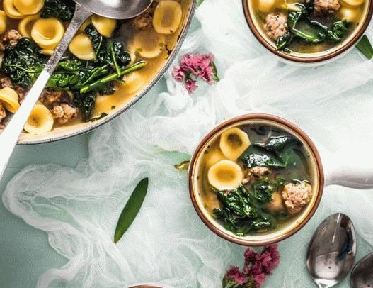 Photo Stuff avec de la viande hachée et du rapini