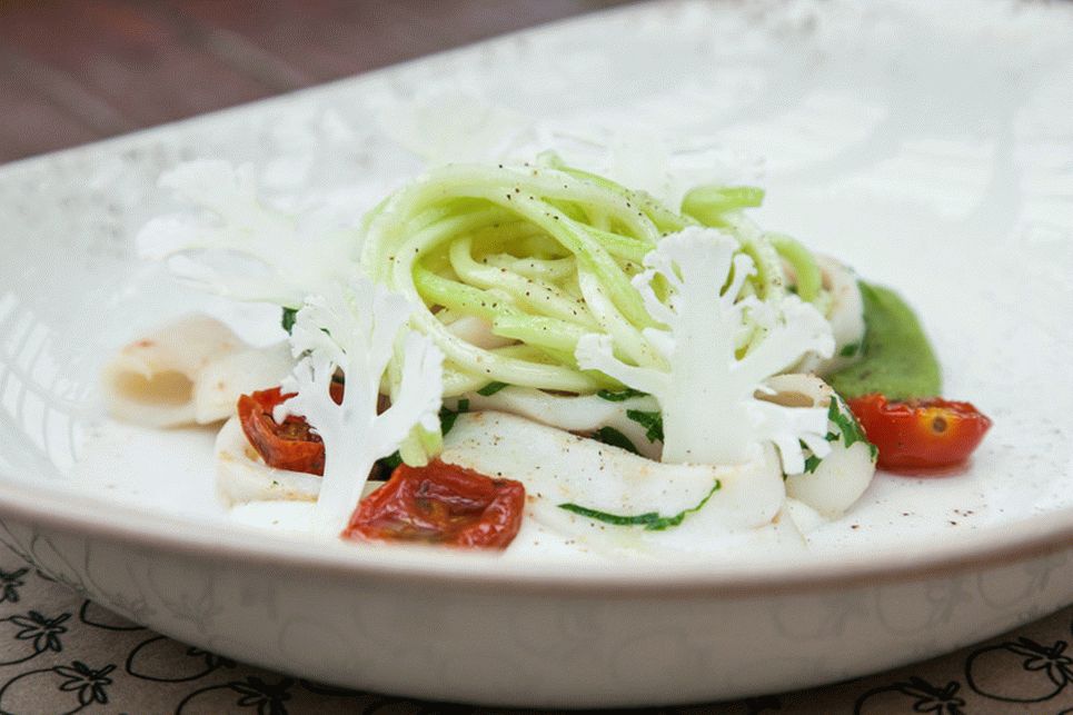 Salade tiède de calmars