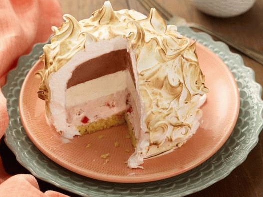 Photo Gâteau à la crème glacée à la meringue