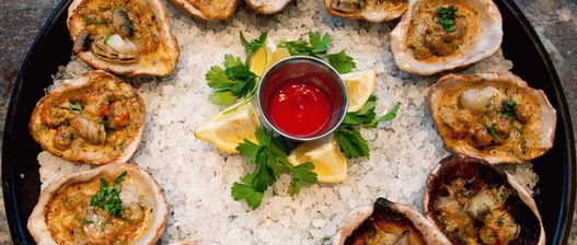Photo d'huîtres grillées à la sauce Fra Diablo
