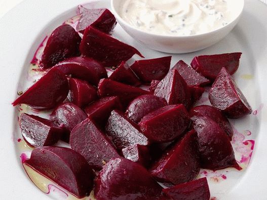 Photo Betteraves cuites à la crème et à la ciboulette