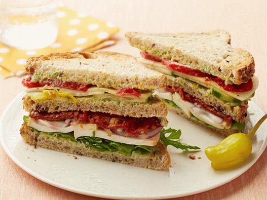 Photo Sandwich Club Végétarien