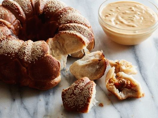 Photographie de plat - Pain au fromage Cheeseburger