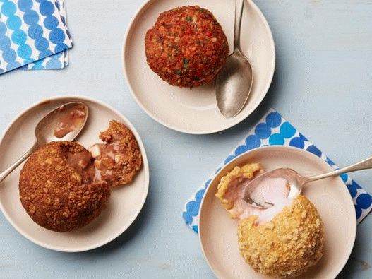 Photo du plat - Crème glacée à la panure de grain