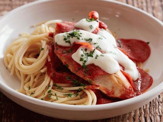 Photo du plat - Poulet au pepperoni