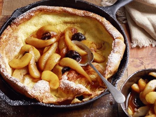 Pancake Photo Air avec compote de pommes et de poires