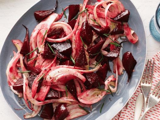 Photo Betteraves au four et vinaigrette au fenouil