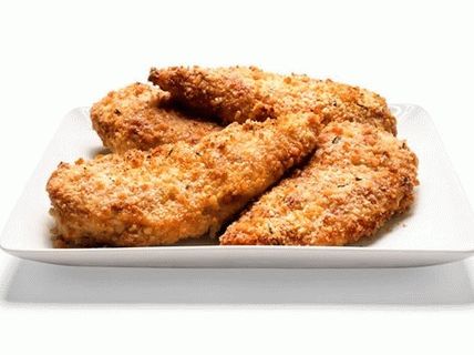 Photo de poitrines de poulet au four panées au fromage