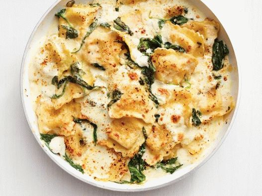 Ravioli aux épinards cuits au four