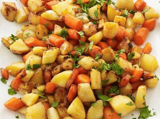 Légumes racines cuits au four