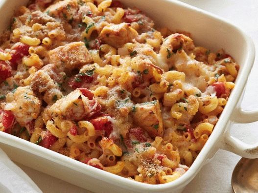 Photo de pâtes au poulet à l'italienne