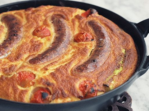 Photo Casserole avec saucisses et sauce à l'oignon