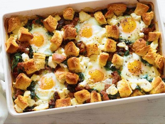 Photo Casserole avec saucisse et oeufs