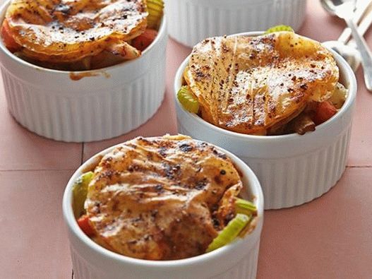 Tarte au poulet et aux champignons