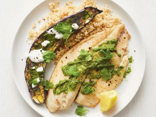 Tilapia aux aubergines grillées en marocain