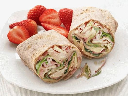Roulés au jambon, au fromage et aux pommes