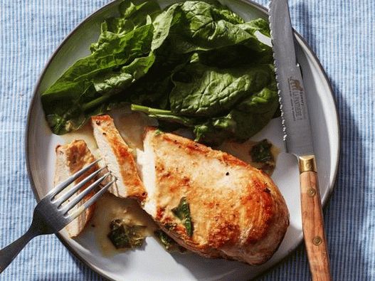 Poitrines de poulet frites à la sauce aux herbes et au gingembre