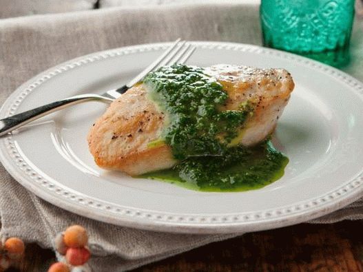 Poitrine de poulet au four avec sauce citron-menthe