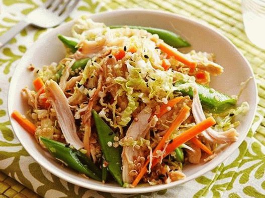 Salade asiatique au poulet et au quinoa